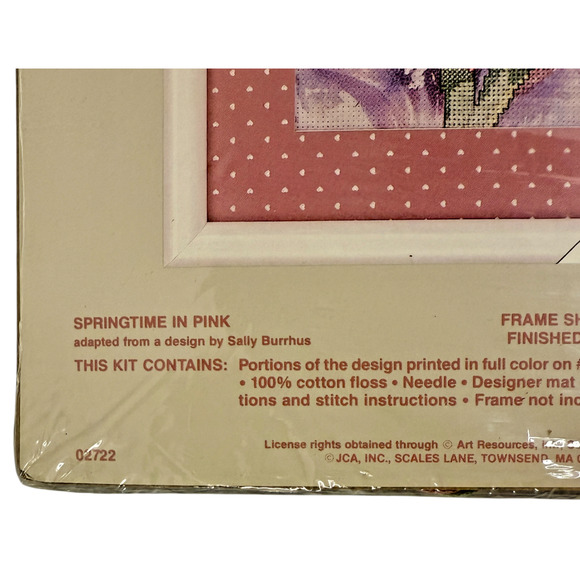 Weekenders Counted Cross Stitch Kit Springtime in Pink 02722 JCA 5x7 Floral READ - Picture 4 of 7